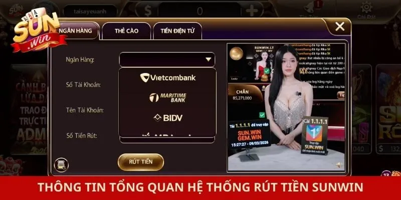 Thông tin tổng quan hệ thống rút tiền Sunwin